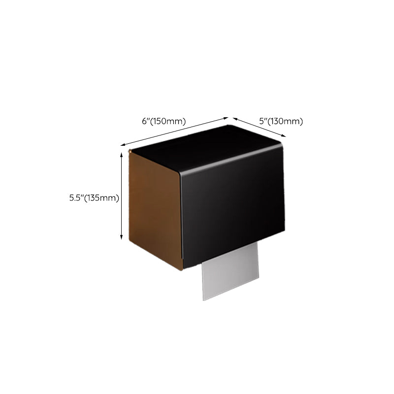 BowLift | Black and Brass Bathroom Hardware Set Modern Stainless Steel Bathroom Shelf/Towel Holder/Paper Holder