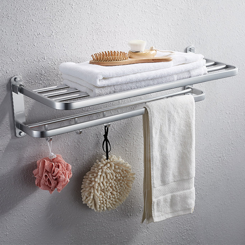 BowLift | Contemporary bathroom accessory set made of aluminum with towel holder/bath shelf