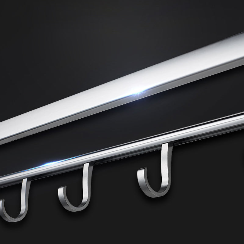 BowLift | Contemporary bathroom accessory set made of aluminum with towel holder/bath shelf