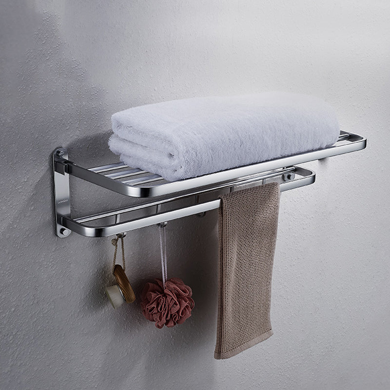 BowLift | Contemporary bathroom accessory set made of aluminum with towel holder/bath shelf