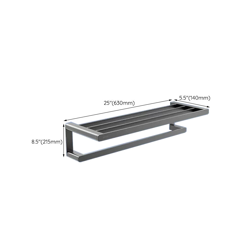 BowLift | Contemporary bathroom accessory set made of aluminum with towel holder/bath shelf