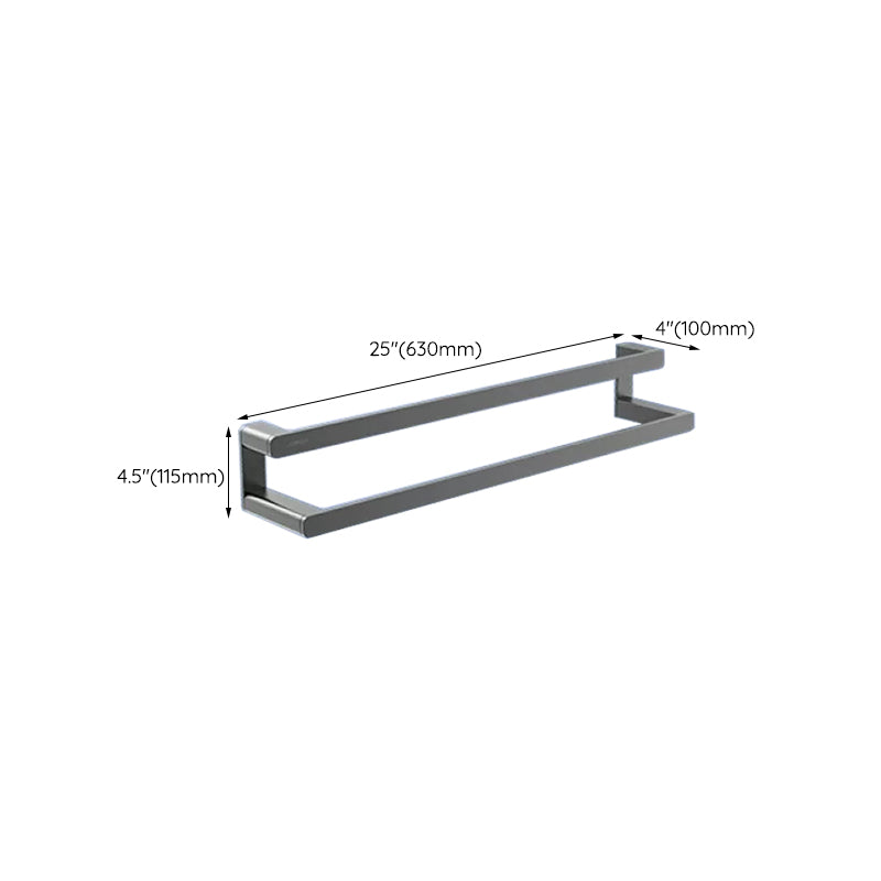 BowLift | Contemporary bathroom accessory set made of aluminum with towel holder/bath shelf