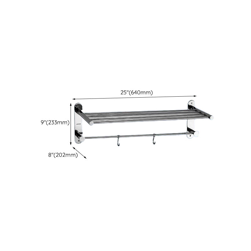 BowLift | Contemporary bathroom accessory set made of aluminum with towel holder/bath shelf