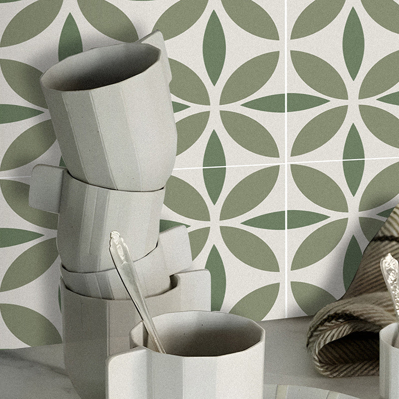 BowLift | Indoor Vinyl Tiles Flower Pattern Peel and Stick Waterproof Square Vinyl Tile