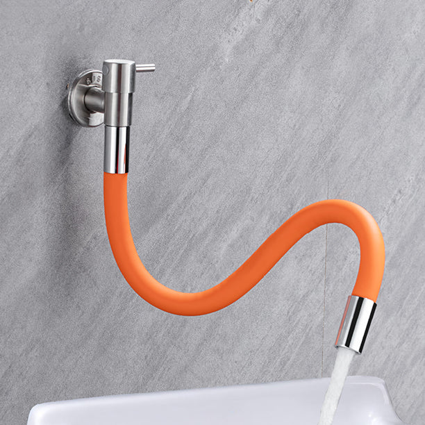 BowLift | Contemporary wall-mounted bathroom faucet with lever handles made of stainless steel
