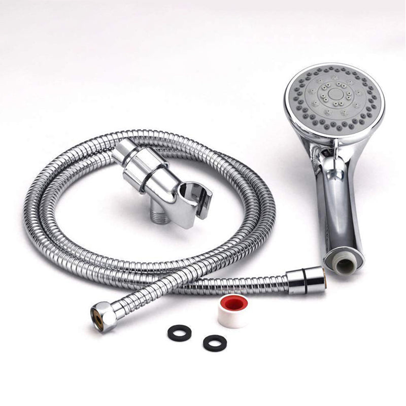 BowLift | Round Handheld Showerhead in Silver Leak-Resistant Wall-Mounted Showerhead