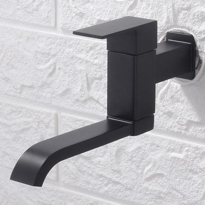 BowLift | Contemporary Wall Mounted Bathroom Faucet Lever Handles Low Arc Swivel Brass Faucet