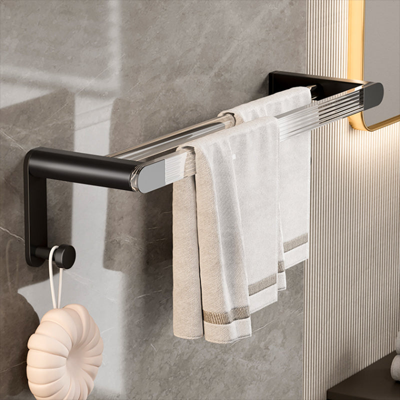 BowLift | Black Bathroom Set Metallic & Acrylic Bathroom Accessories Set made of Stainless Steel Aluminium