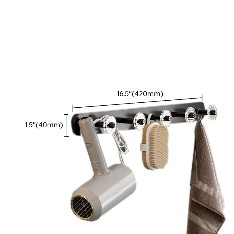 BowLift | Black Bathroom Set Metallic & Acrylic Bathroom Accessories Set made of Stainless Steel Aluminium