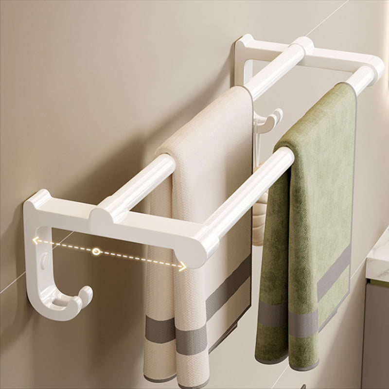 BowLift | Contemporary bathroom accessory set made of matte stainless steel-aluminum with bathrobe hook/bath shelf