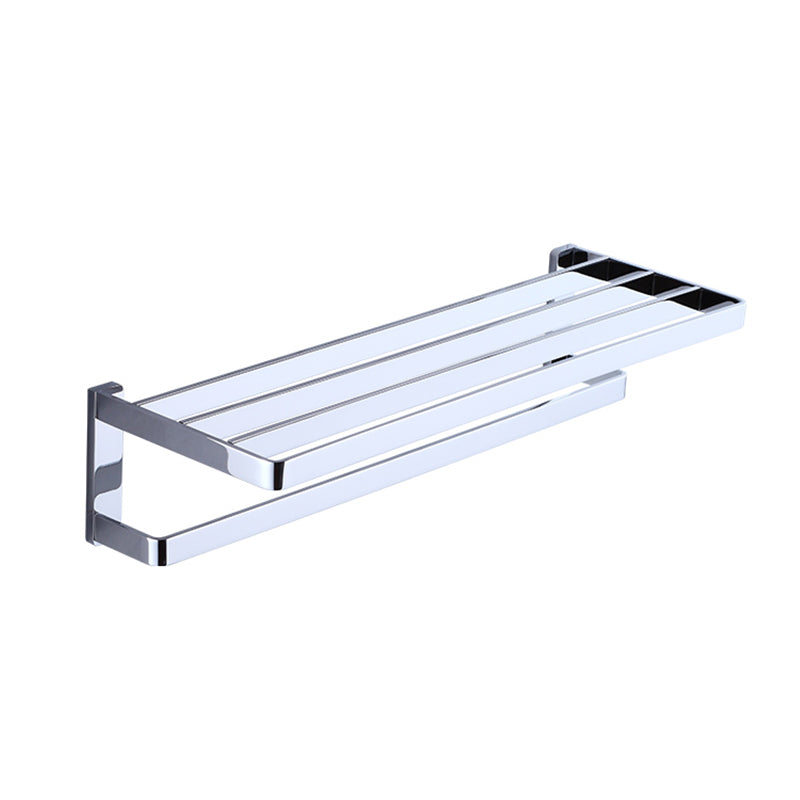 BowLift | Chrome brass modern bathroom accessory set with towel bar/ ring/ paper holder & bathrobe hook