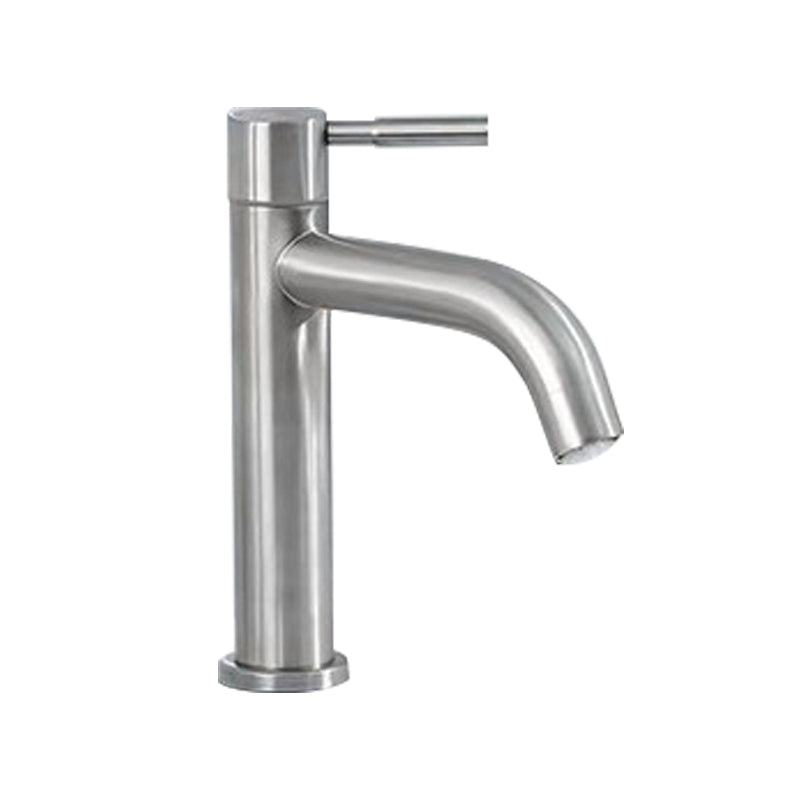BowLift | Stainless Steel Bathroom Faucet Chrome Lever Handle Sink Faucet with 1 Hole