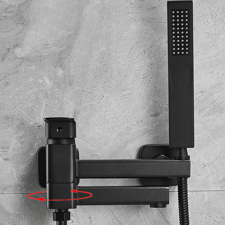 BowLift | Wall-mounted metal bathtub faucet low arc swivel bathroom faucet