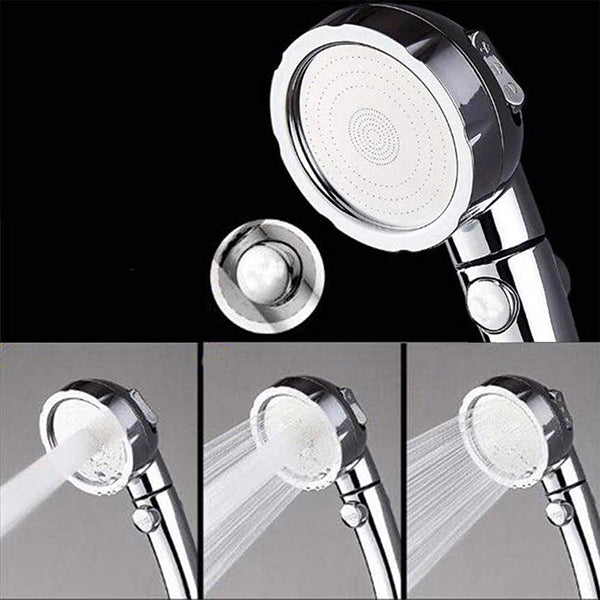 BowLift | Contemporary Hand Shower Head Silver 3-Spray Pattern Wall Mounted Shower Head