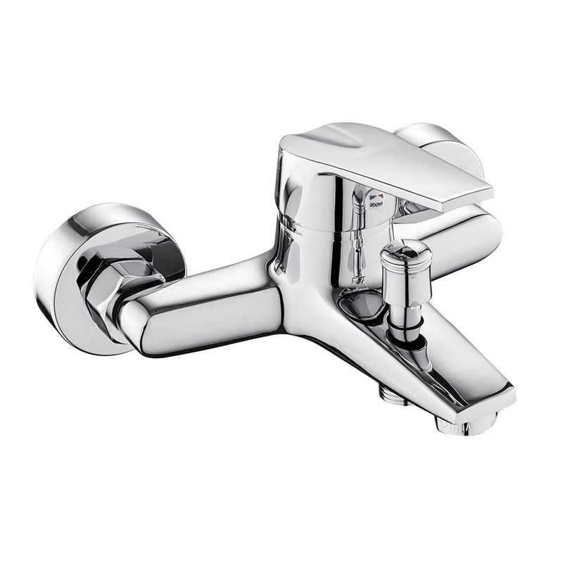 BowLift | Contemporary Wall-Mounted Bathroom Faucet Lever Handles 2-Hole Faucet Brass Faucet