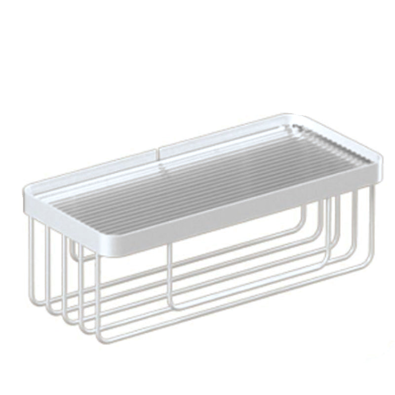 BowLift | White Bathroom Accessory Set Metal & Acrylic Bathroom Set with Bath Shelf/Towel Hook