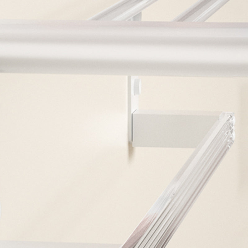 BowLift | White metal and acrylic bathroom accessories as single item or in set with bathroom shelf
