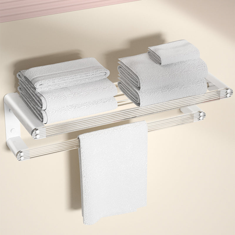 BowLift | White metal and acrylic bathroom accessories as single item or in set with bathroom shelf