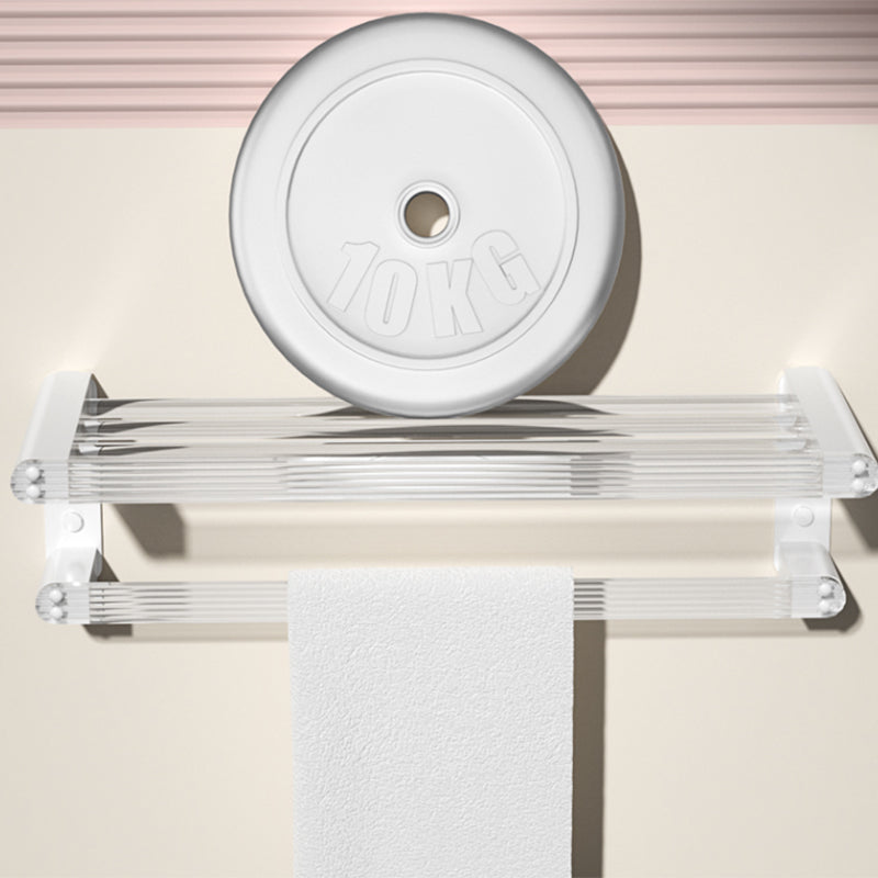 BowLift | White metal and acrylic bathroom accessories as single item or in set with bathroom shelf