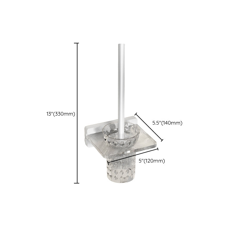 BowLift | White metal and acrylic bathroom accessories as single item or in set with bathroom shelf
