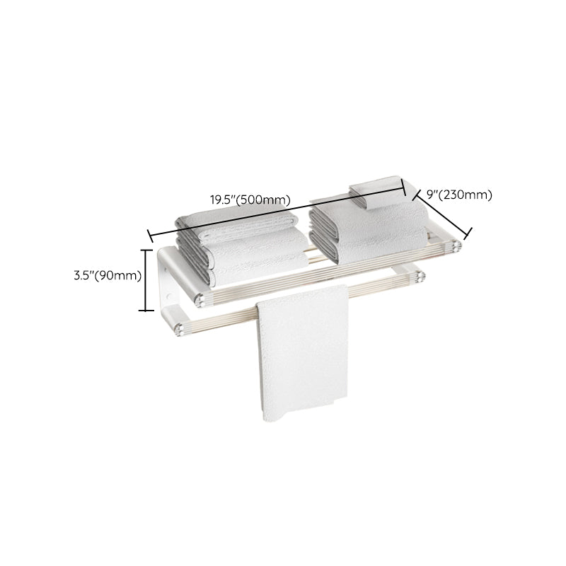 BowLift | White metal and acrylic bathroom accessories as single item or in set with bathroom shelf