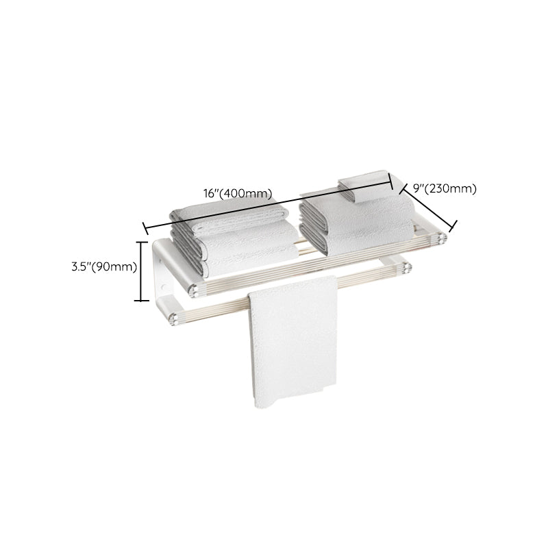 BowLift | White metal and acrylic bathroom accessories as single item or in set with bathroom shelf
