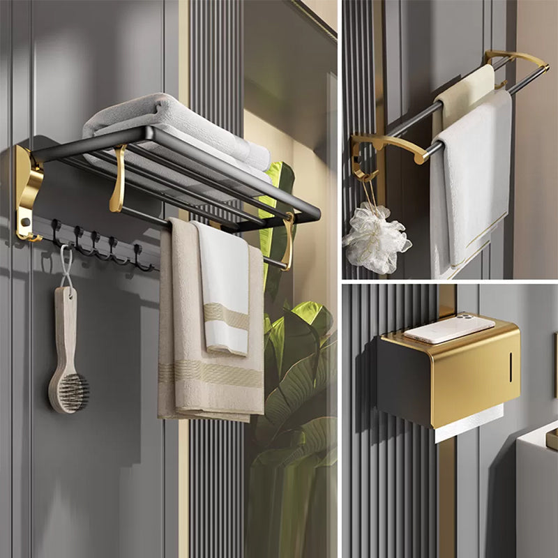 BowLift | Contemporary stainless steel bathroom accessories as a single piece or in a set in black and gold