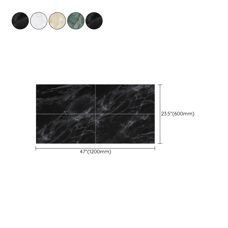 BowLift | Peel and Stick Vinyl Floor Dark Gloss Vinyl Floor with Square Edge