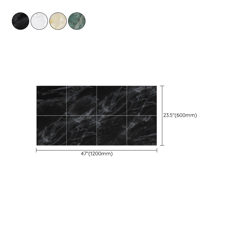 BowLift | Peel and Stick Vinyl Floor Dark Gloss Vinyl Floor with Square Edge