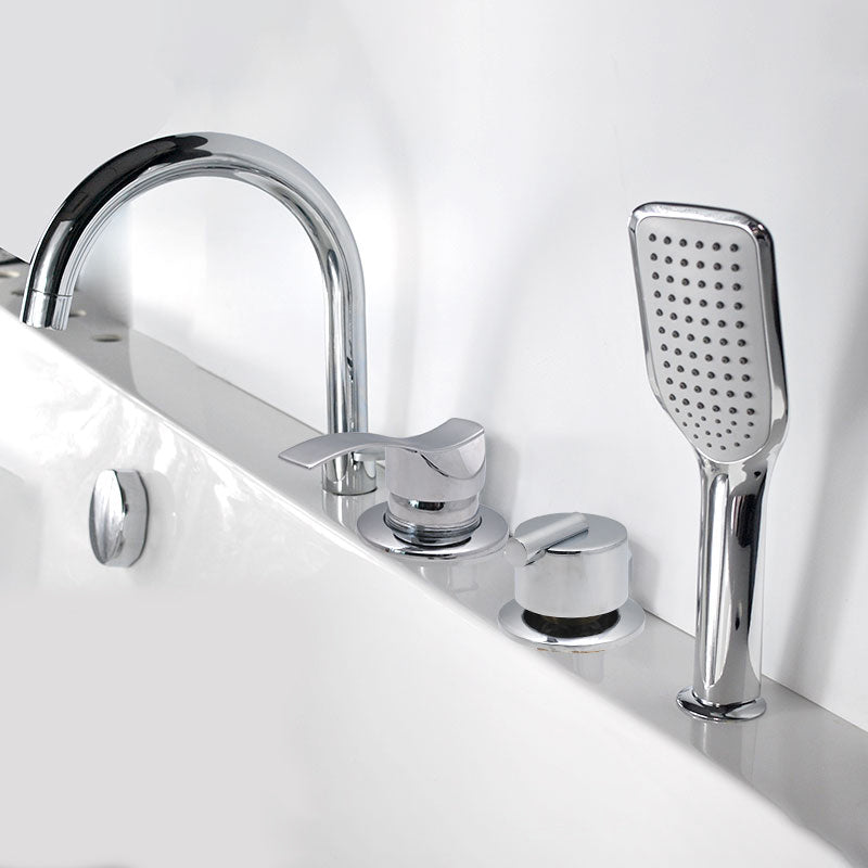 BowLift | Wall-mounted Copper Roman Bathtub Faucet Low Arc Roman Bathtub Filler Trim