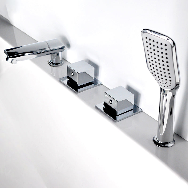BowLift | Wall-mounted Copper Roman Bathtub Faucet Low Arc Roman Bathtub Filler Trim