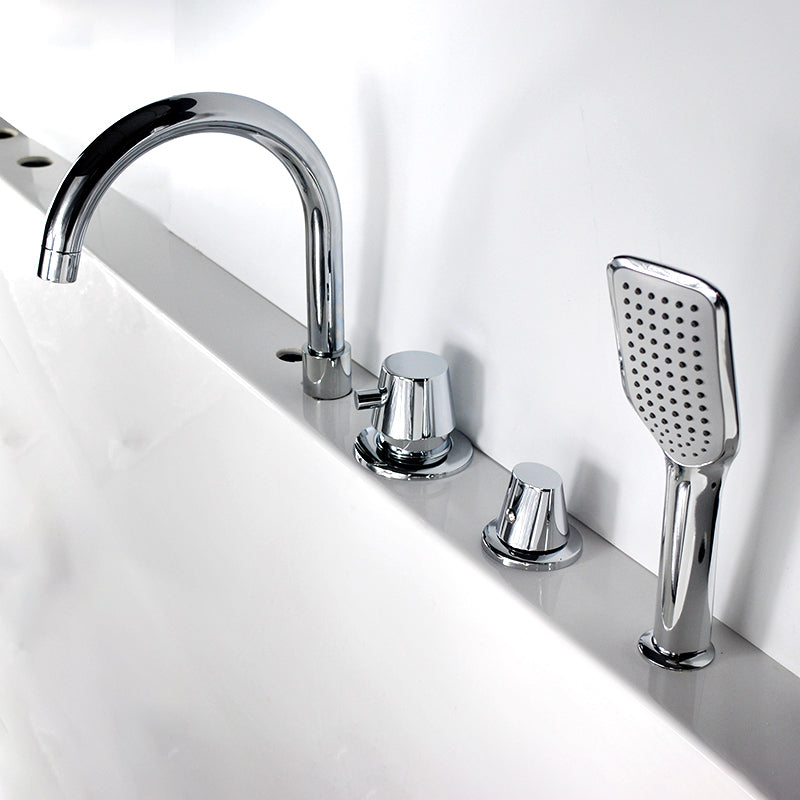 BowLift | Wall-mounted Copper Roman Bathtub Faucet Low Arc Roman Bathtub Filler Trim