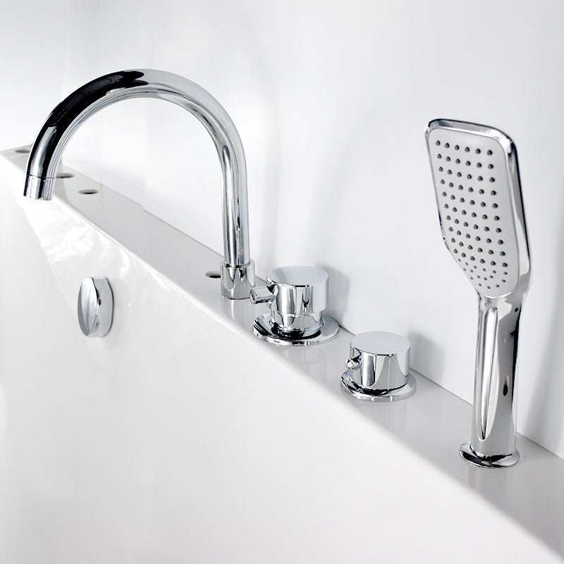 BowLift | Wall-mounted Copper Roman Bathtub Faucet Low Arc Roman Bathtub Filler Trim