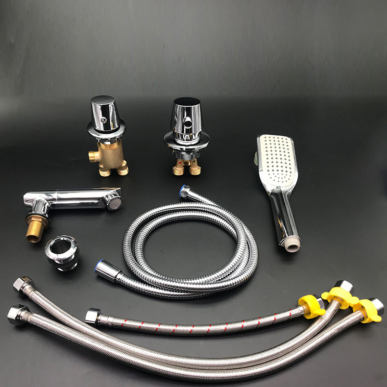 BowLift | Wall-mounted Copper Roman Bathtub Faucet Low Arc Roman Bathtub Filler Trim