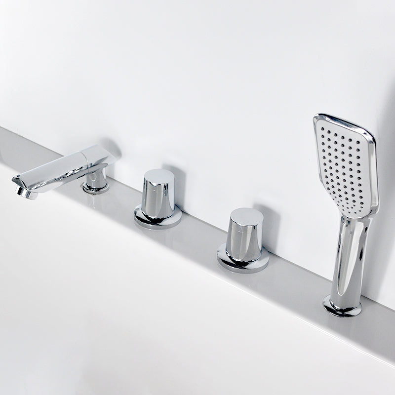 BowLift | Wall-mounted Copper Roman Bathtub Faucet Low Arc Roman Bathtub Filler Trim