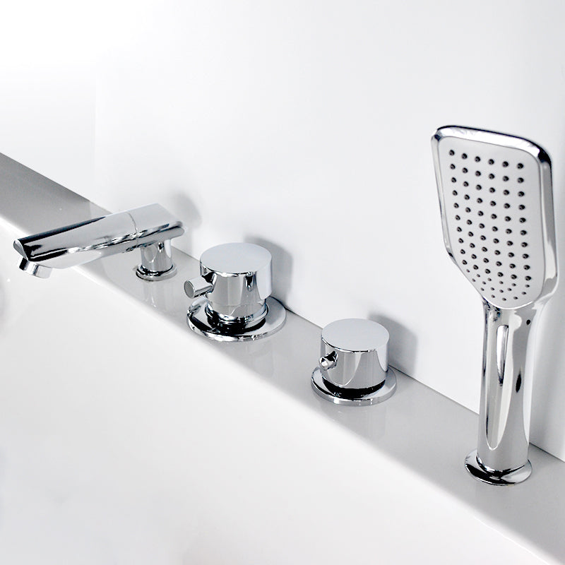 BowLift | Wall-mounted Copper Roman Bathtub Faucet Low Arc Roman Bathtub Filler Trim