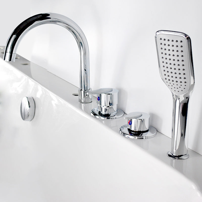 BowLift | Wall-mounted Copper Roman Bathtub Faucet Low Arc Roman Bathtub Filler Trim