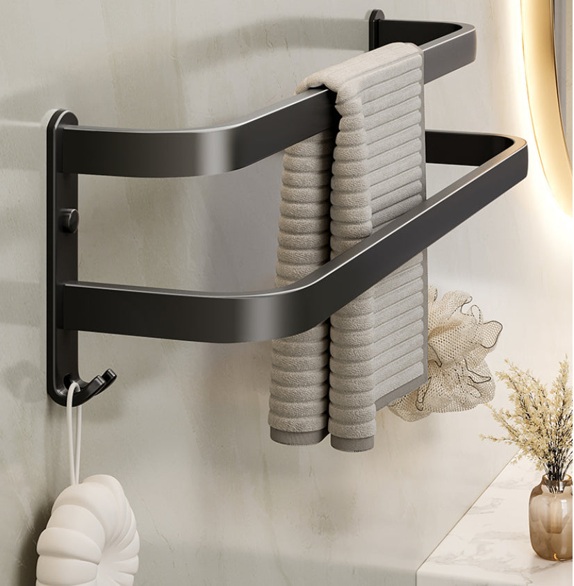 BowLift | Modern Bathroom Accessories Set Black Bath Shelf Bath Accessories Set