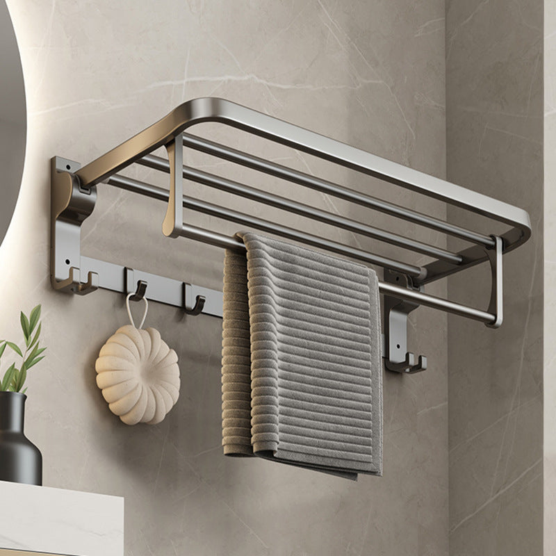 BowLift | Contemporary Bathroom Accessory Set Grey Aluminum Bathroom Accessory Kit