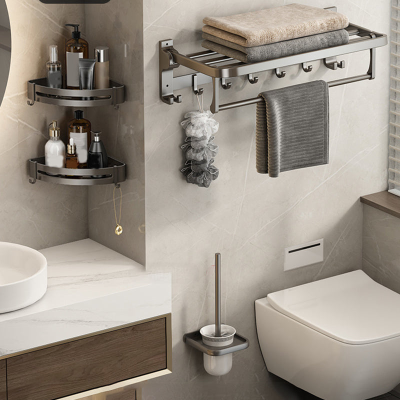 BowLift | Contemporary Bathroom Accessory Set Grey Aluminum Bathroom Accessory Kit
