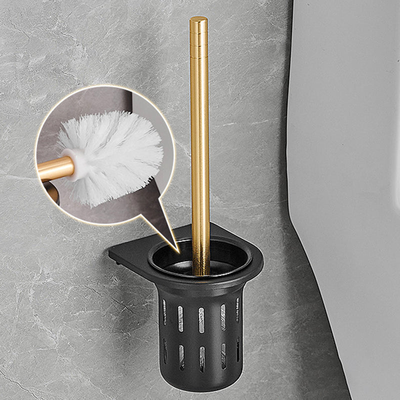 BowLift | Contemporary Bath Accessories Set Black & Golden Bath Shelf/Towel Bar