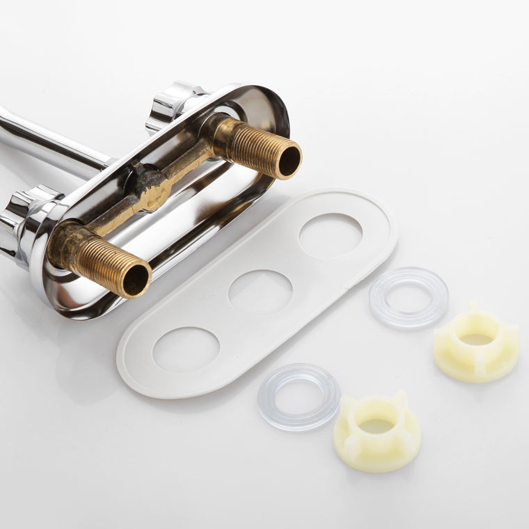 BowLift | Circular 2-Handle Bathroom Faucet Contemporary Brass Sink Faucet