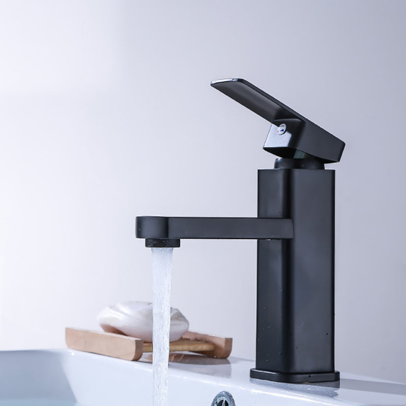BowLift | Industrial Bathroom Faucet Stainless Steel Lever Handles with Water Hose Sink Faucet