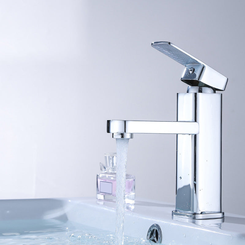 BowLift | Industrial Bathroom Faucet Stainless Steel Lever Handles with Water Hose Sink Faucet