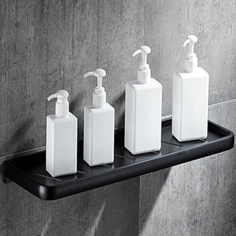 BowLift | Contemporary 8-piece Bathroom Accessory Set Matte Black Bathroom Shelf/Paper Holder/Towel Hook