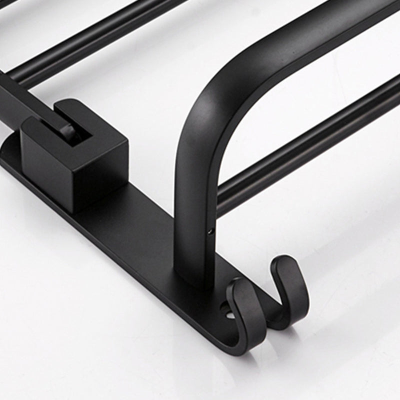 BowLift | Contemporary 8-piece Bathroom Accessory Set Matte Black Bathroom Shelf/Paper Holder/Towel Hook