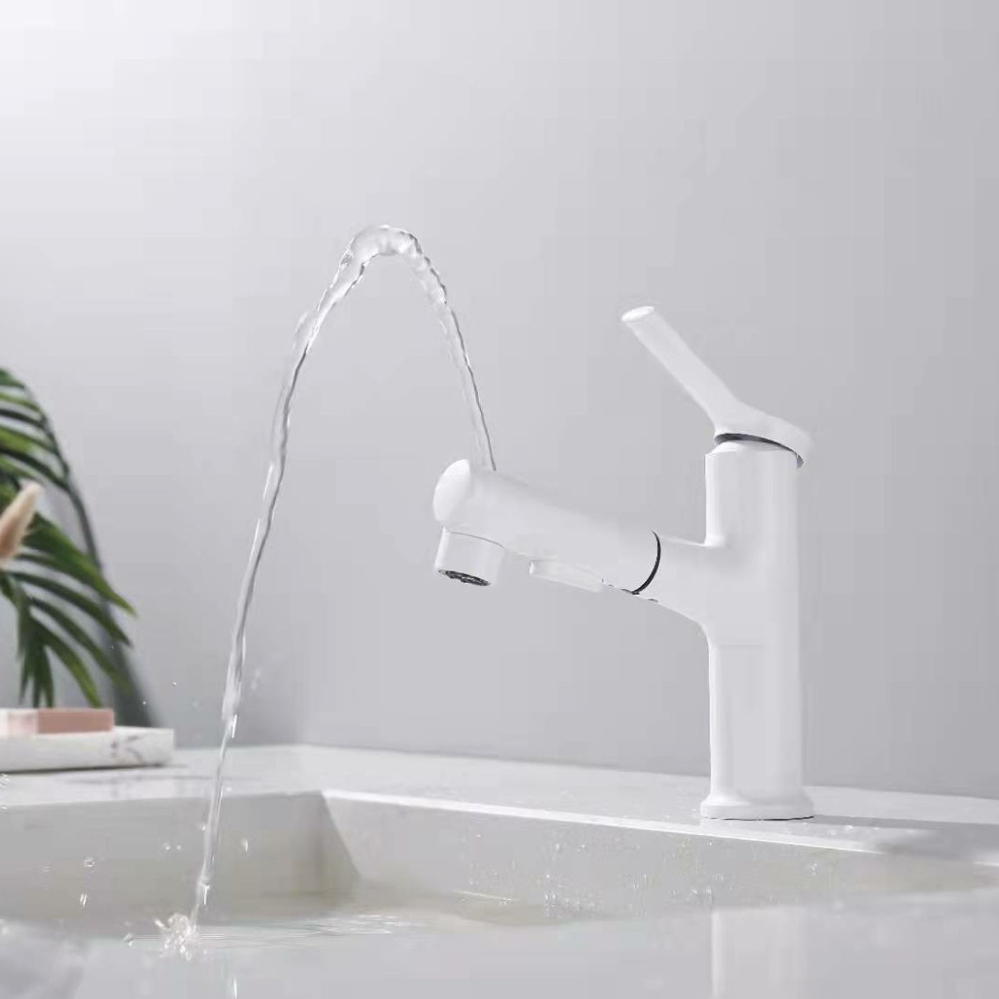 BowLift | Contemporary Vessel Faucet Copper Single Handle Low Arc Pull Down Vessel Faucet for Home