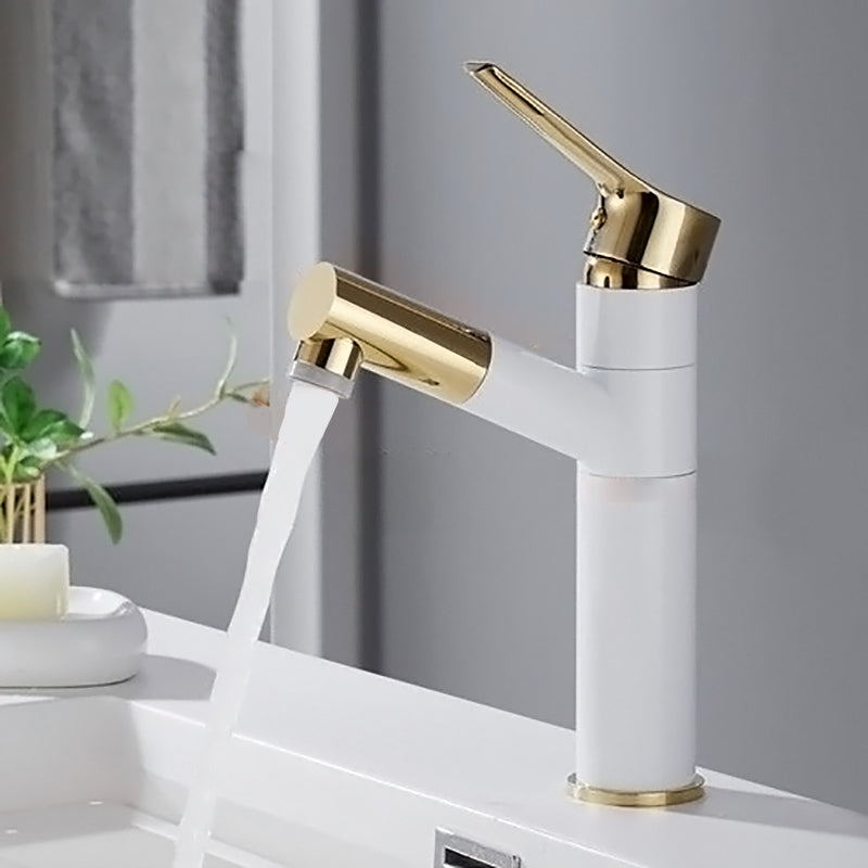 BowLift | Swivel Spout Sink Faucet Retractable Luxurious Basin Faucet Round Brass Faucet