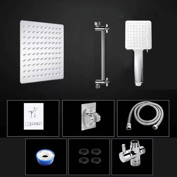 BowLift | Contemporary Pull Down Dual Shower Head Square High Arc Shower Head Combo in Chrome