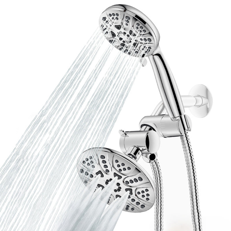 BowLift | Contemporary Shower Combo Dual Shower Head Chrome Ceiling Mounted Round Shower Head